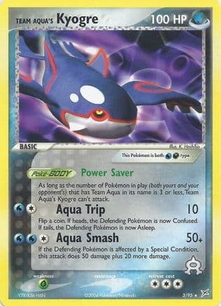 Team Aqua's Kyogre - 3/95 (EX Team Magma vs Team Aqua) — Deck Exclusives Pokémon TCG card by K. Ueda