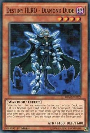 Destiny HERO - Diamond Dude — Destiny Soldiers Yu-Gi-Oh! card by KAZUKI TAKAHASHI