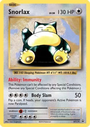 Snorlax - XY179 — XY Promos Pokémon TCG card by Ken Sugimori