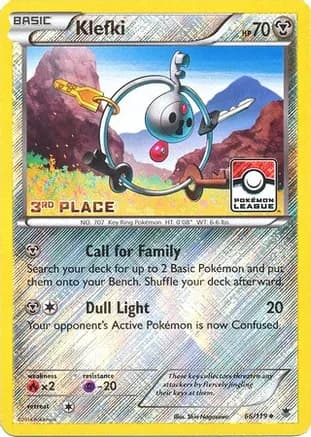 Klefki - 66/119 (Pokemon League) [3rd Place] — League & Championship Cards