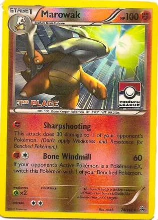Marowak - 78/162 (Pokemon League) [3rd Place] — League & Championship Cards
