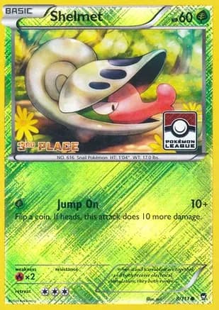 Shelmet - 8/111 (Pokemon League) [3rd Place] — League & Championship Cards