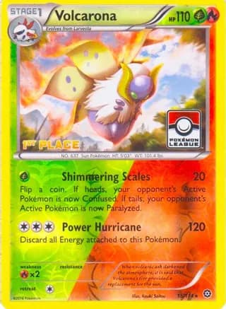 Volcarona - 15/114 (Pokemon League) [1st Place] — League & Championship Cards