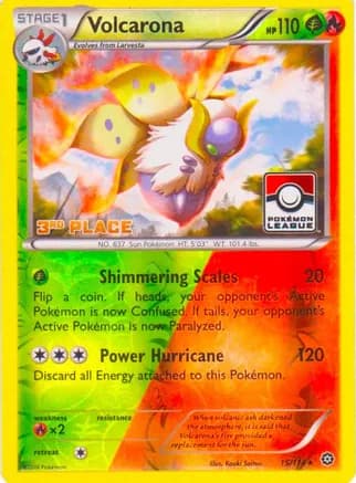 Volcarona - 15/114 (Pokemon League) [3rd Place] — League & Championship Cards