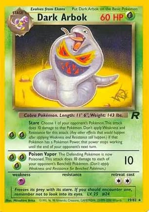 Dark Arbok [W Stamped] — WoTC Promo Pokémon TCG card by Mitsuhiro Arita