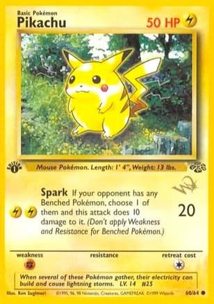 Pikachu [W Stamped] — WoTC Promo Pokémon TCG card by Ken Sugimori