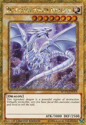 Blue-Eyes White Dragon (Gold Secret Rare) — Yu-Gi-Oh! card