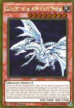 Blue-Eyes Alternative White Dragon — The Dark Side of Dimensions Movie Pack: Gold Edition Yu-Gi-Oh! card by KAZUKI TAKAHASHI