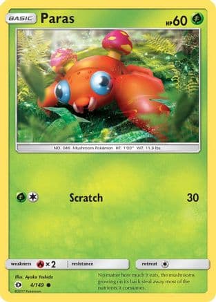 Paras — SM Base Set Pokémon TCG card by Mizue