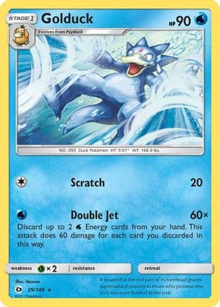 Golduck — SM Base Set Pokémon TCG card by otumami