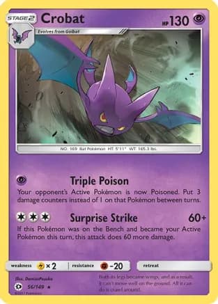 Crobat — SM Base Set Pokémon TCG card by DemizuPosuka