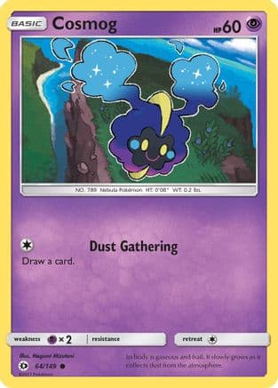 Cosmog — SM Base Set Pokémon TCG card by Megumi Mizutani