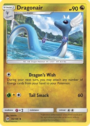 Dragonair — SM Base Set Pokémon TCG card by hatachu
