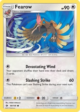 Fearow — SM Base Set Pokémon TCG card by Hideki Ishikawa