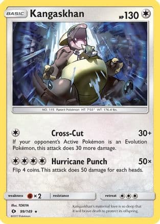 Kangaskhan — SM Base Set Pokémon TCG card by TOKIYA
