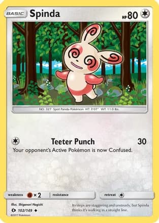 Spinda — SM Base Set Pokémon TCG card by Shigenori Negishi