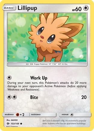 Lillipup — SM Base Set Pokémon TCG card by MAHOU