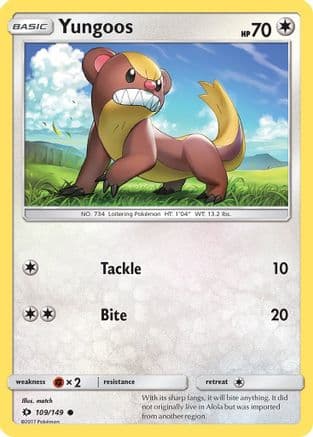 Yungoos — SM Base Set Pokémon TCG card by match