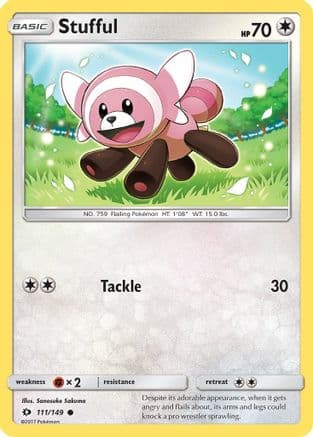 Stufful — SM Base Set Pokémon TCG card by Sanosuke Sakuma