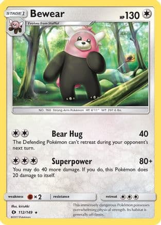 Bewear — SM Base Set Pokémon TCG card by kirisAki