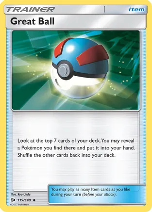 Great Ball — SM Base Set Pokémon TCG card by Ryo Ueda