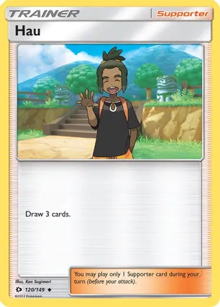 Hau — SM Base Set Pokémon TCG card by Ken Sugimori