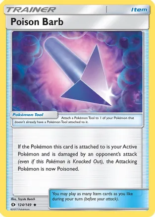 Poison Barb — SM Base Set Pokémon TCG card by Toyste Beach