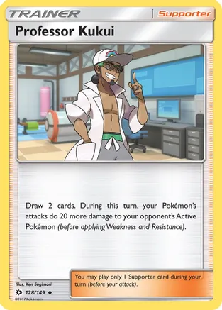 Professor Kukui — SM Base Set Pokémon TCG card by Ken Sugimori