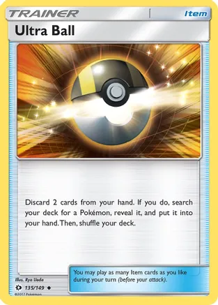 Ultra Ball — SM Base Set Pokémon TCG card by Ryo Ueda