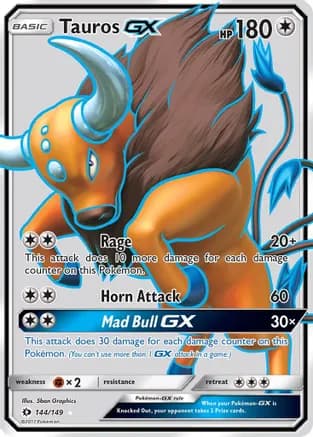 Tauros GX (Full Art) — SM Base Set