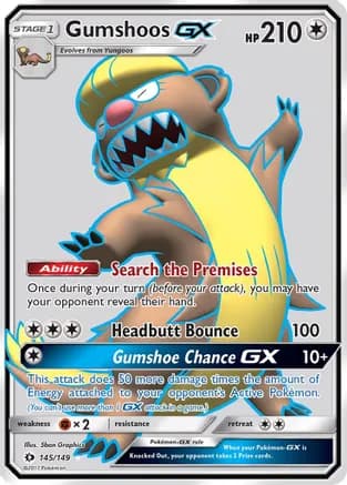 Gumshoos GX (Full Art) — SM Base Set