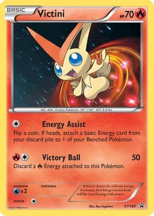 Victini - XY189 — XY Promos Pokémon TCG card by Ken Sugimori
