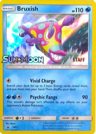 Bruxish - SM11 (Prerelease) [Staff] — SM Promos Pokémon TCG card by Mizue