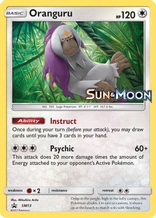 Oranguru - SM13 (Prerelease) — SM Promos Pokémon TCG card by Mitsuhiro Arita