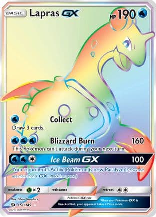 Lapras GX (Secret) — Pokémon TCG card