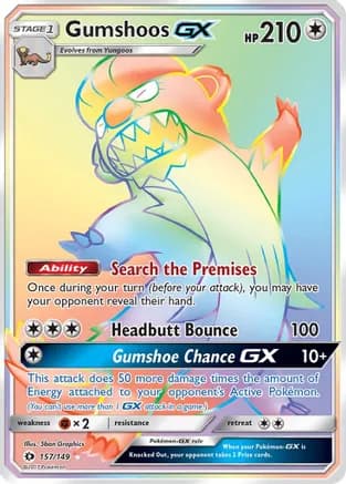 Gumshoos GX (Secret) — SM Base Set