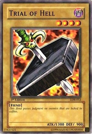 Trial of Hell — The Legend of Blue Eyes White Dragon Yu-Gi-Oh! card by KAZUKI TAKAHASHI