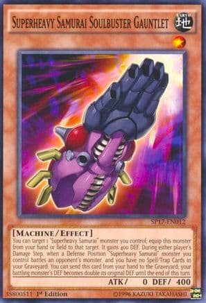 Superheavy Samurai Soulbuster Gauntlet (Starfoil) — Star Pack - Battle Royal Yu-Gi-Oh! card by KAZUKI TAKAHASHI