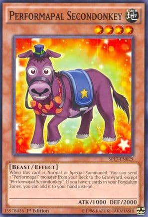 Performapal Secondonkey (Starfoil) — Star Pack - Battle Royal Yu-Gi-Oh! card by KAZUKI TAKAHASHI