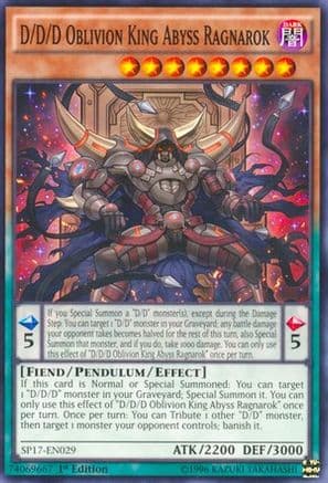 D/D/D Oblivion King Abyss Ragnarok (Starfoil) — Yu-Gi-Oh! card