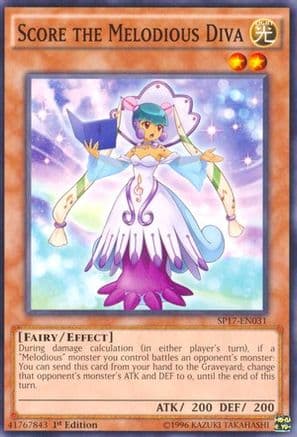 Score the Melodious Diva (Starfoil) — Yu-Gi-Oh! card