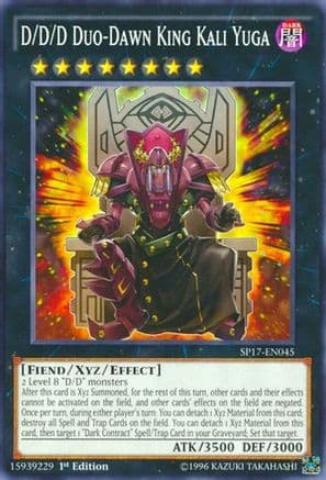 D/D/D Duo-Dawn King Kali Yuga (Starfoil) — Yu-Gi-Oh! card