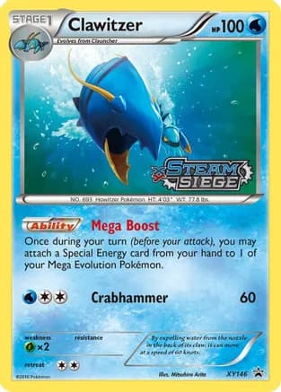 Clawitzer (XY Steam Siege Prerelease) — XY Promos