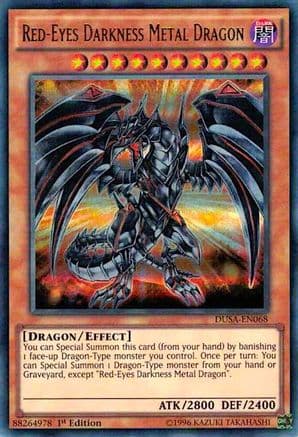 Red-Eyes Darkness Metal Dragon — Duelist Saga Yu-Gi-Oh! card by KAZUKI TAKAHASHI
