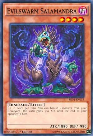 Evilswarm Salamandra — Structure Deck: Dinosmasher's Fury Yu-Gi-Oh! card by KAZUKI TAKAHASHI