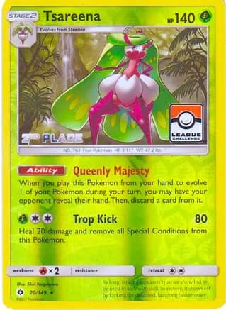 Tsareena - 20/149 (League Challenge) [2nd Place] — League & Championship Cards