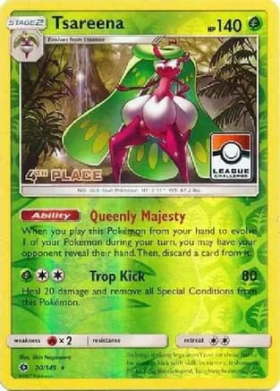 Tsareena - 20/149 (League Challenge) [4th Place] — League & Championship Cards