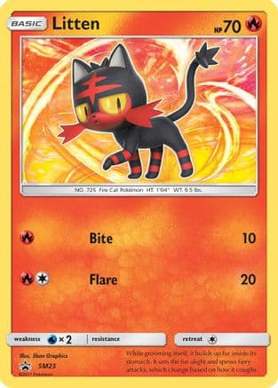 Litten - SM23 — SM Promos Pokémon TCG card by Evan Graphics