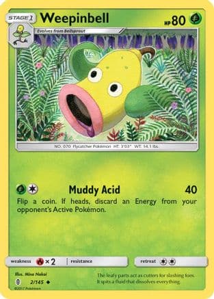 Weepinbell — SM - Guardians Rising Pokémon TCG card by Shibuzoh.