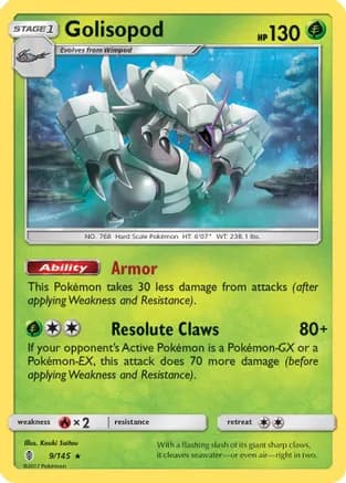 Golisopod — SM - Guardians Rising Pokémon TCG card by Kouki Saitou